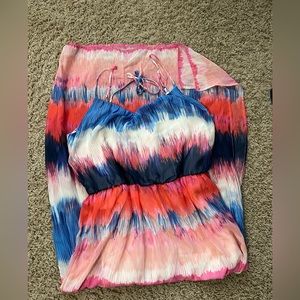 Bisou Bisou straps striped maxi dress